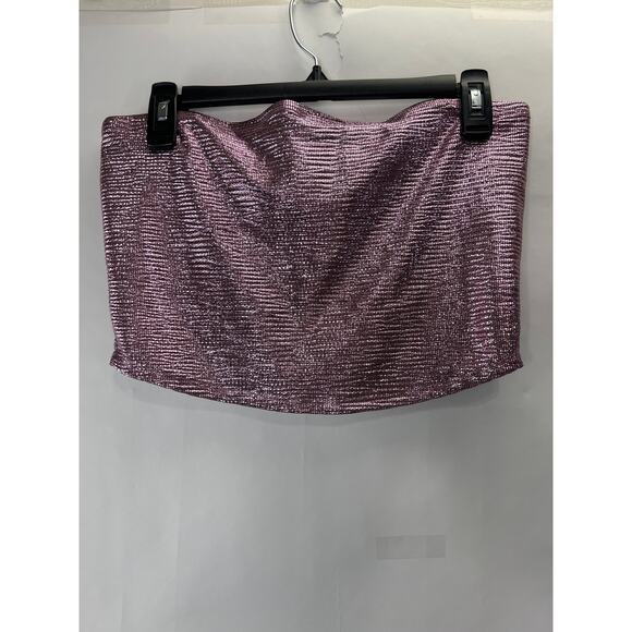Shimmer Pink Tube Top Size L - Picture 1 of 5